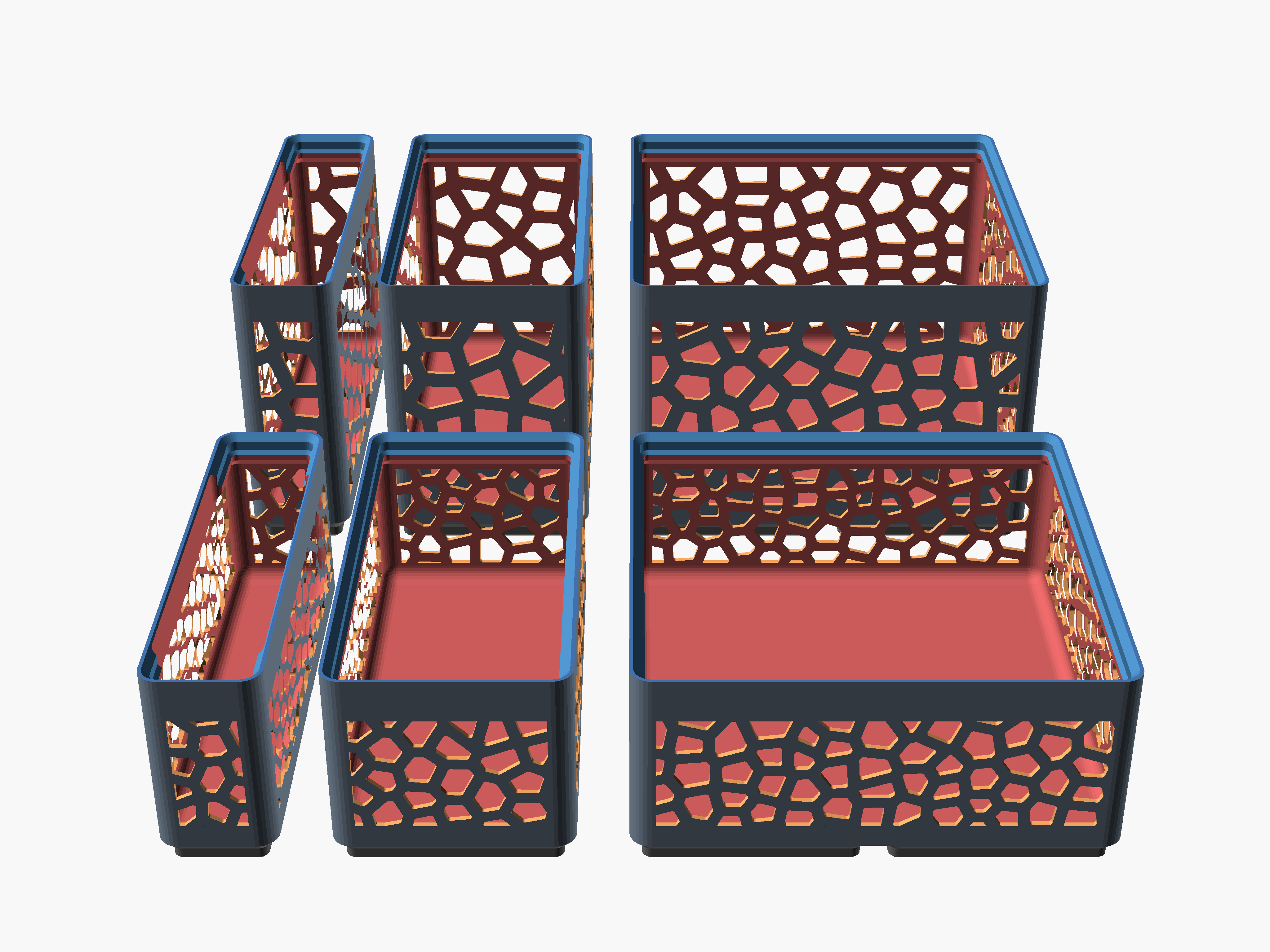 Hộp Gridfinity Voronoi đủ kích cỡ