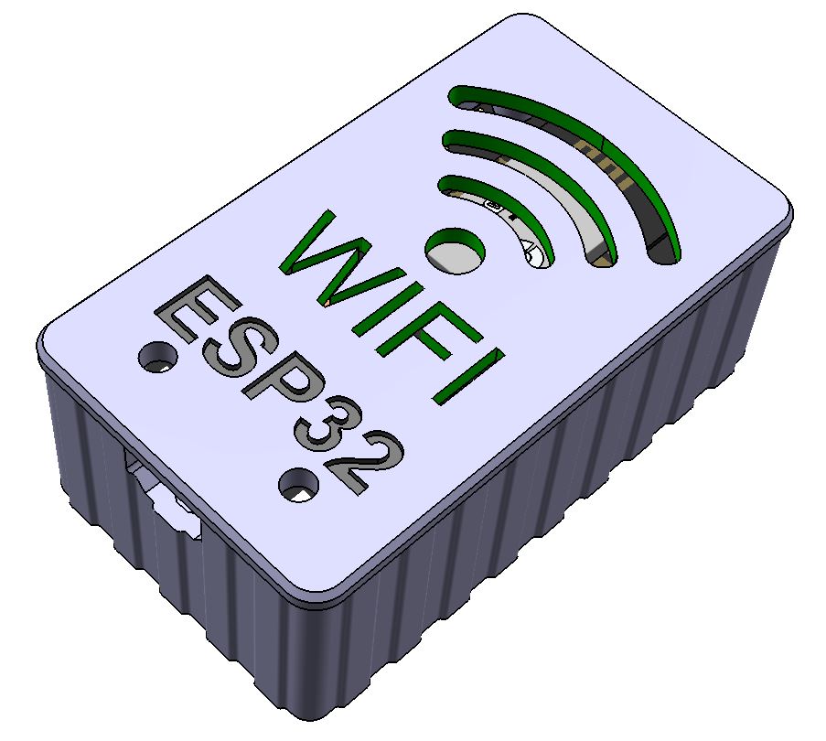 Vỏ Hộp ESP32 Wroom-32 Có Nắp Bluetooth, Wifi, ESPresence và WLED