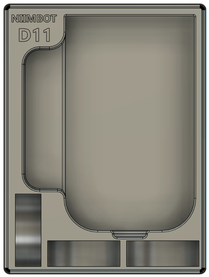 Hộp Gridfinity Máy in nhãn Niimbot D11 & Cuộn nhãn Dự phòng (3x4x6)