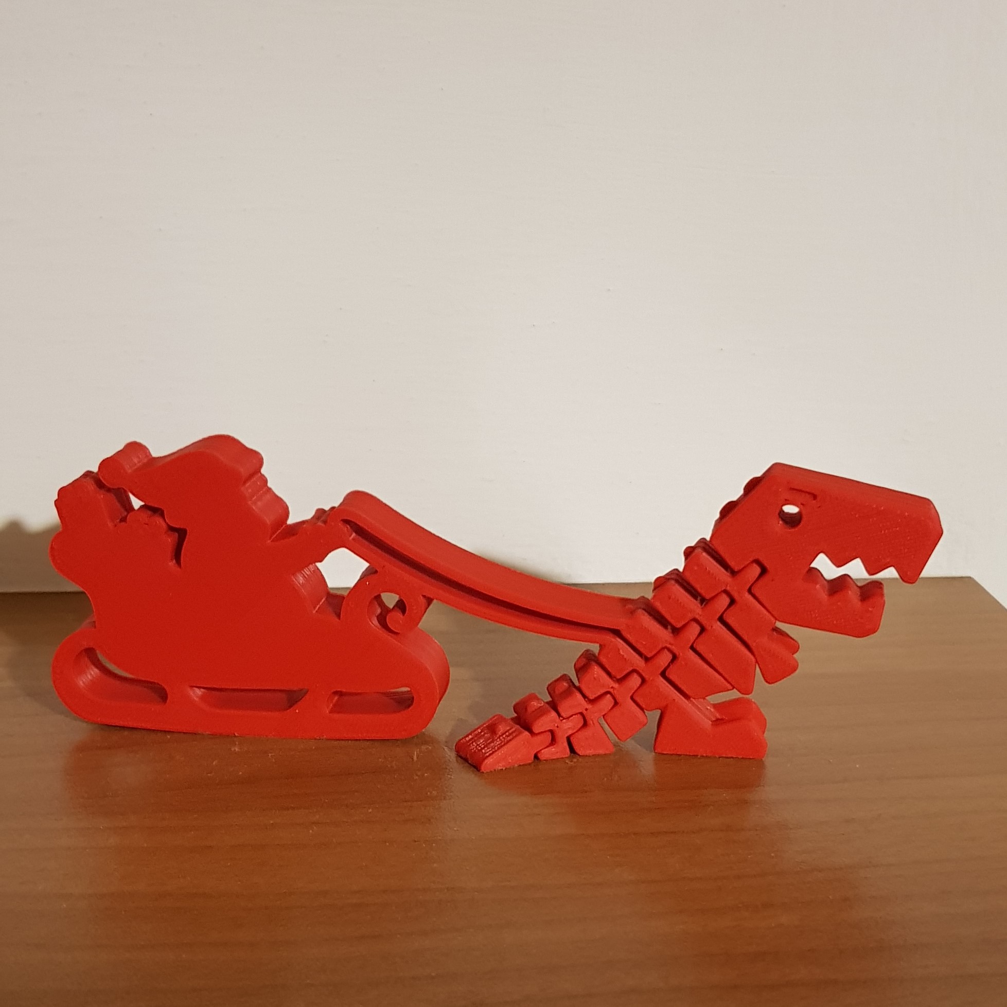 Tê Giác Tái Sinh Lái Xe Trượt Tuyết Ông Già Noel (có file STEP)