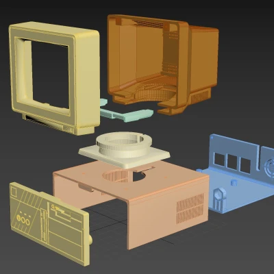 Vỏ Case Máy Tính Để Bàn Retro cho Raspberry Pi