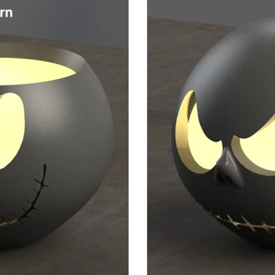 Jack SkellingPot - Chậu/Bình cắm hoa & Đèn lồng bí ngô