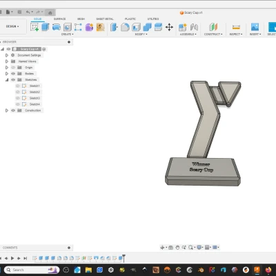 Chân đế cúp YMCA Scary