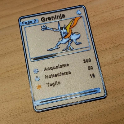 Thẻ Pokemon - Greninja (Tiếng Ý) - In 3D - Đổi Màu Thủ Công