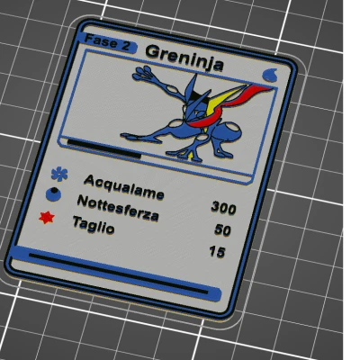 Thẻ Pokemon - Greninja (Tiếng Ý) - In 3D - Đổi Màu Thủ Công