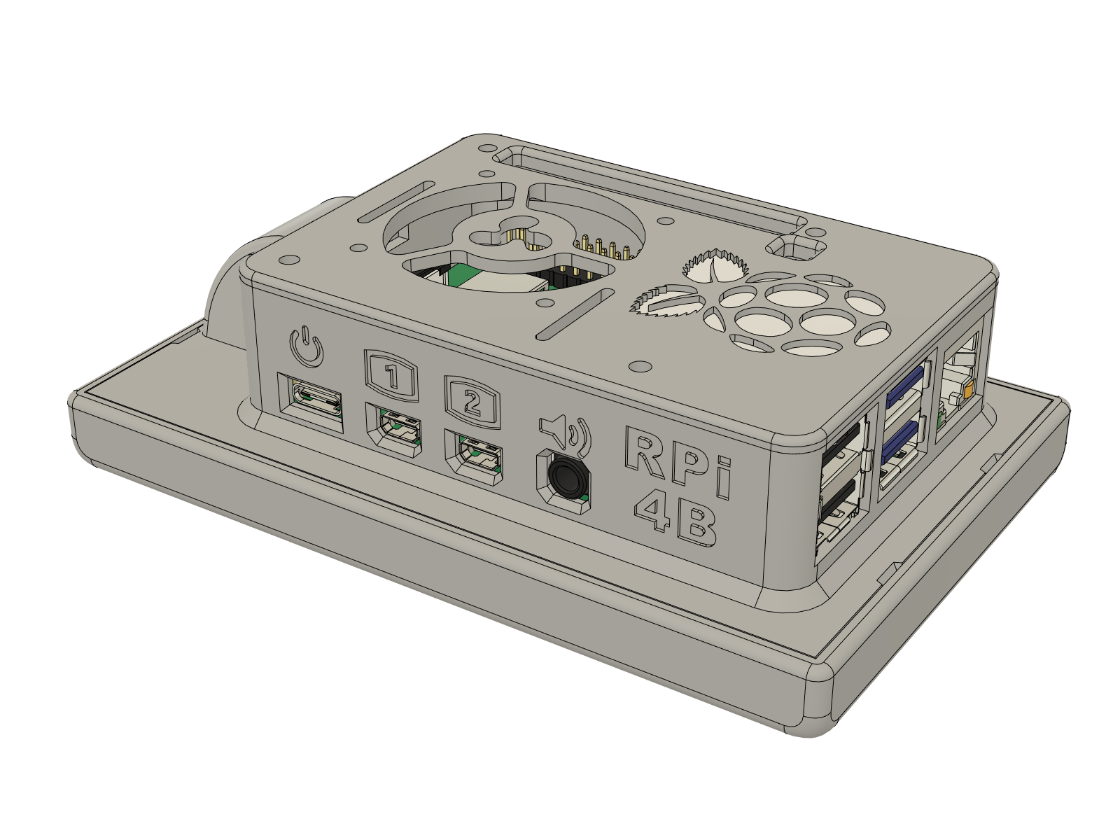 Case cho BigTreeTech PITFT50 V1.0 và Raspberry Pi 4 Model B [có source]