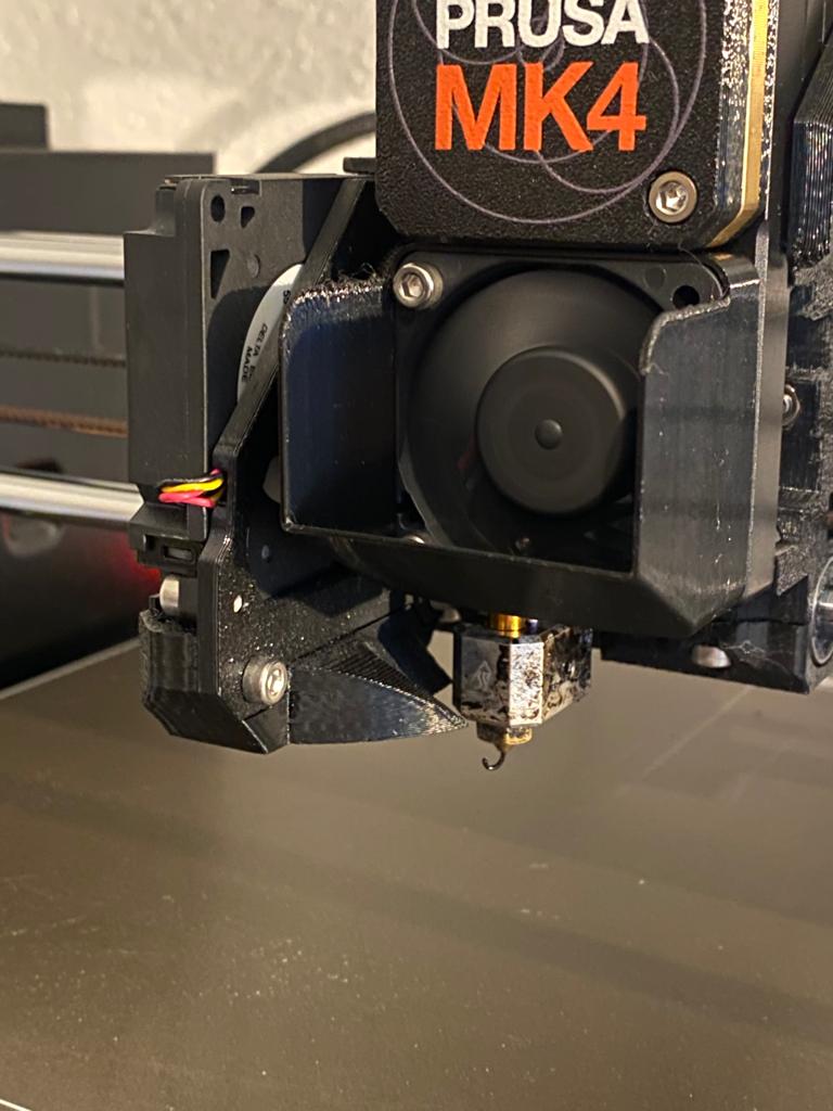 MK4 Hotend Fan Shield - Chặn nhiễu loạn / luồng gió từ quạt hotend - Fan shroud - REMIX