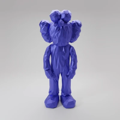 Mô Hình KAWS Phong Cách Low-Poly (XX)