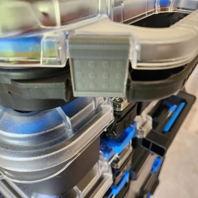 Tấm đế Gridfinity cho Hộp đựng đồ Hart Stack Half 254497 - Lưới 5x6 có bộ chuyển đổi cho ngăn cao 6u