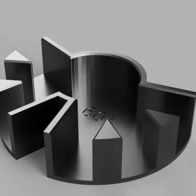 Chân Gắn Lego Vòng Hoa 60 Độ Có Vát Cạnh và Bo Tròn