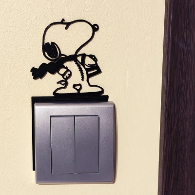 Trang Trí Công Tắc Đèn / Ổ Cắm Hình Snoopy – Mô Hình In 3D 2