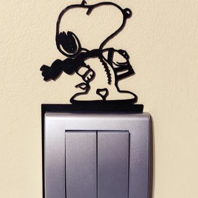 Trang Trí Công Tắc Đèn / Ổ Cắm Hình Snoopy – Mô Hình In 3D 2