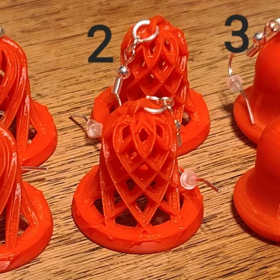 Hoa tai / Đồ trang trí Chuông 3D