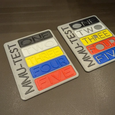 Thử Nghiệm 5 Màu Cho MMU (XL, AMS, v.v.) Có Khay