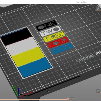 Thử Nghiệm 5 Màu Cho MMU (XL, AMS, v.v.) Có Khay