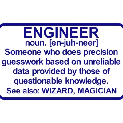 Biển hiệu "Định nghĩa Kỹ sư"