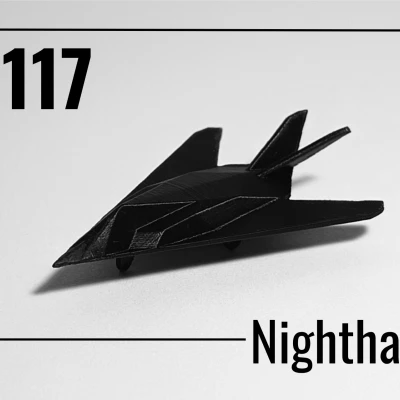 Máy bay tấn công tàng hình F-117 Nighthawk siêu nhỏ in một lần