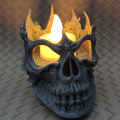 Đầu Lâu Lich King - Chân Nến LED