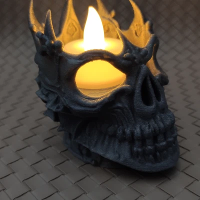 Đầu Lâu Lich King - Chân Nến LED