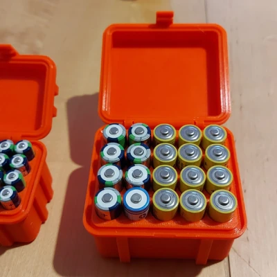 Hộp Đựng Pin Cứng Cáp Cho 20 Viên AA / AAA