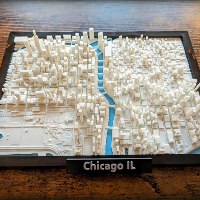 Mô hình 3D thu nhỏ Chicago Illinois