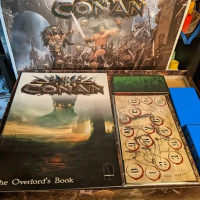 Bộ organizer/hộp đựng cho board game Conan (Monolith) có bọc bài + 2 expansion