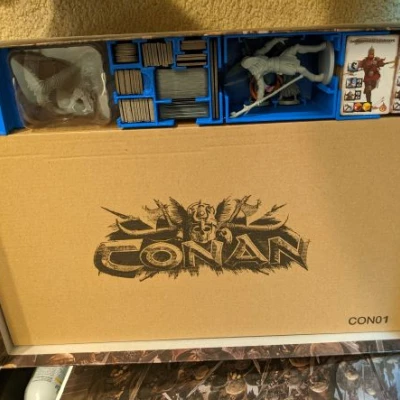 Bộ organizer/hộp đựng cho board game Conan (Monolith) có bọc bài + 2 expansion