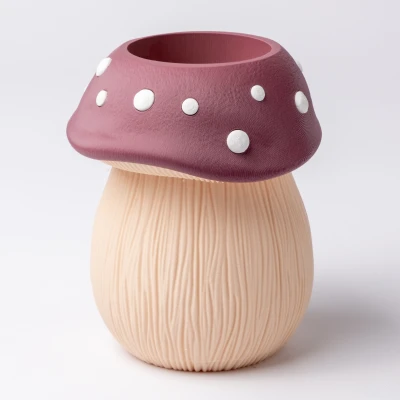 Chậu Hoa Nấm (Toadstool Vase) - Trang Trí Rừng Xanh Tưởng Tượng