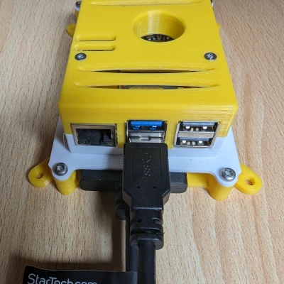 Raspberry Pi 5 Active Cooler kèm Đế Gắn SSD/HDD 2.5" Linh Hoạt