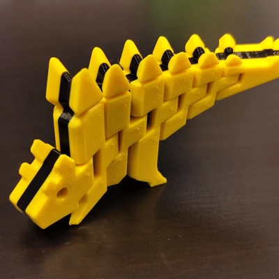 FlexiDinos Günther Khủng long Stegosaurus uốn dẻo in liền khớp nối