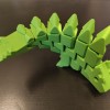 FlexiDinos Günther Khủng long Stegosaurus uốn dẻo in liền khớp nối - Thumbnail 7