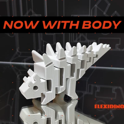 FlexiDinos Fünther - Khủng long Stegosaurus khớp nối in liền