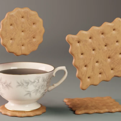 Đế Lót Ly Hình Bánh Quy