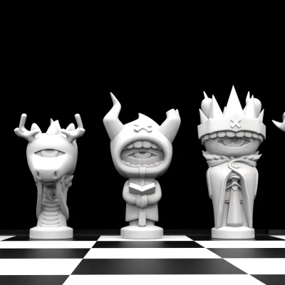 Bộ Cờ Vua Art Toy (Không Cần Supports)