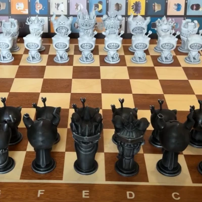 Bộ Cờ Vua Art Toy (Không Cần Supports)