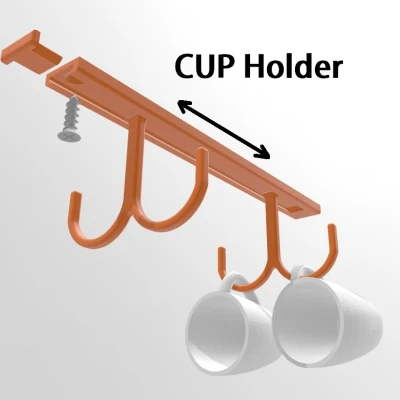 Giá Để Ly Dưới Tủ Bếp (Có Thể Điều Chỉnh, Đa Năng)