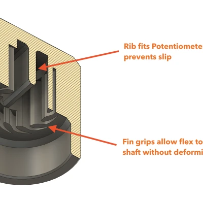 Núm Chiết Áp - 6mm có rãnh