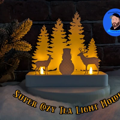 Chân Nến Cảnh Mùa Đông Giáng Sinh Ấm Áp