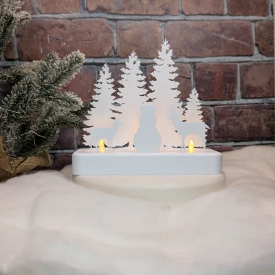 Chân Nến Cảnh Mùa Đông Giáng Sinh Ấm Áp