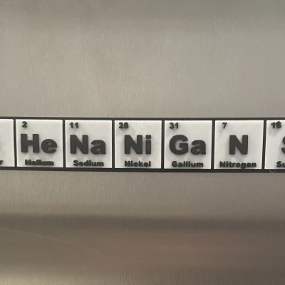 Bảng Tuần Hoàn Hóa Học "Shenanigans" Nguyên Bản