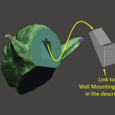Tượng bán thân Yoda gắn tường