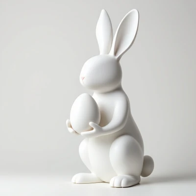 Mẫu Tượng Thỏ Phục Sinh Mộc Mạc – Phong Cách Nông Trại