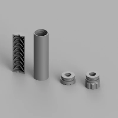 Ống Giảm Thanh Airsoft Ren M14x1 Phải (Không Dùng Cho Súng Thật)