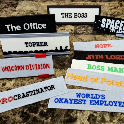 Chân Đế/Khung Tên Bảng, Tấm Tên Bàn (Hoặc Bất Cứ Đâu) Kèm Tiêu Đề