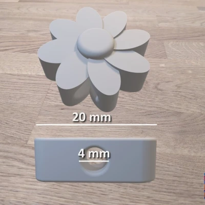 Hạt Chặn Dây Rút Hình Hoa Cúc