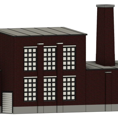 Mô hình công nghiệp bên đường ray khổ N, chiều rộng hẹp