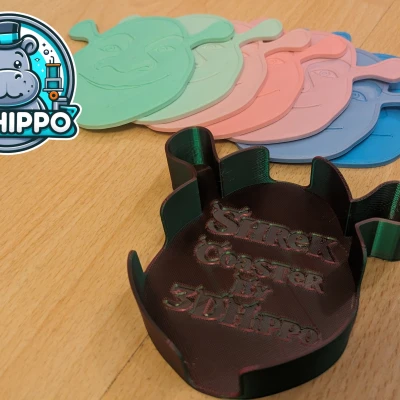 Đế Lót Ly Shrek và Giá Đựng