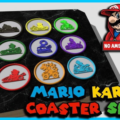 Đế Lót Ly Siêu Tốc - Phiên Bản "It's a me - MARIO KART COASTERS!"