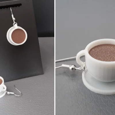 Bông Tai Ly Cà Phê