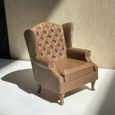 Ghế bành da cổ điển